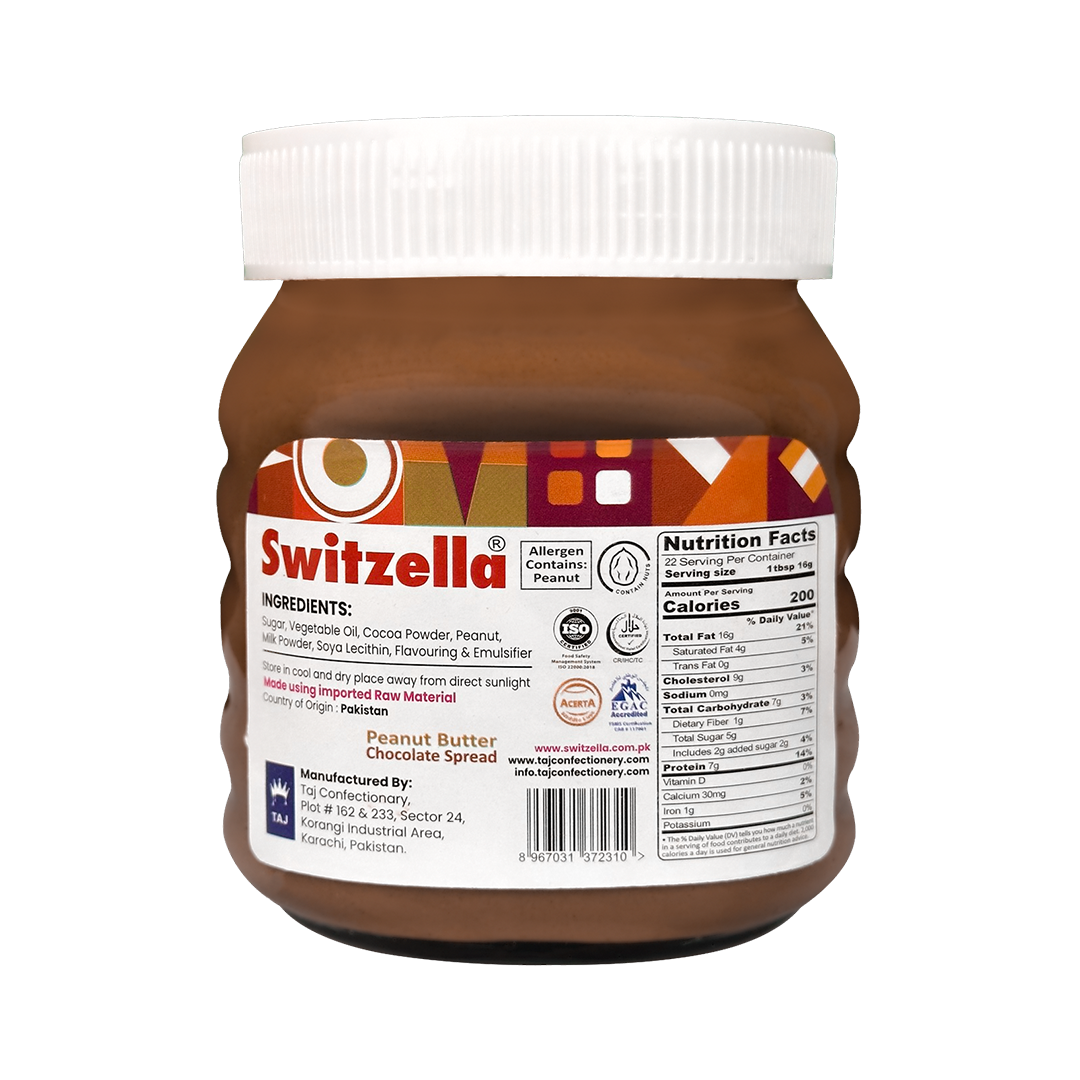 Switzella Peanut Butter Chocolate Spread - 350 Grams